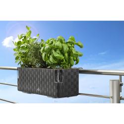 Plastkon Cobble Trio samozavlažovací květináč antracitová