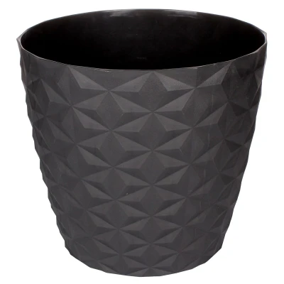 Plastkon Crystal Mat antracitový dekorativní květináč