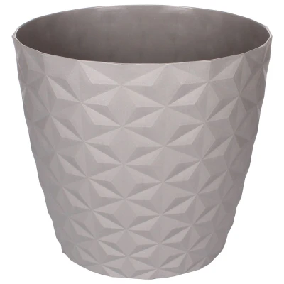Plastkon Crystal Mat šedý dekorativní květináč