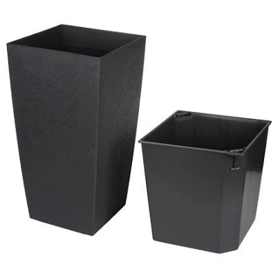 Plastkon Delto Stone samozavlažovací květináč 25 x 46 cm antracitová