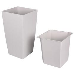 Plastkon Delto Stone samozavlažovací květináč 25 x 46 cm bílá