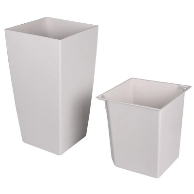 Plastkon Delto Stone samozavlažovací květináč 25 x 46 cm bílá