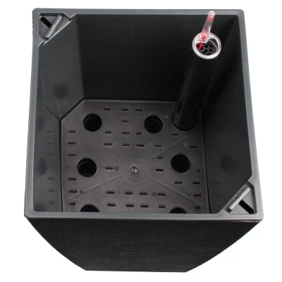 Plastkon Delto Stone antracitová 30 x 58 cm samozavlažovací květináč