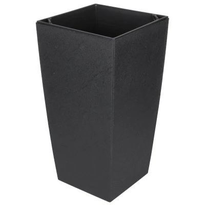 Plastkon Eliot Stone dekorativní květináč 25 x 46 cm antracitová