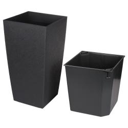 Plastkon Eliot Stone dekorativní květináč 25 x 46 cm antracitová