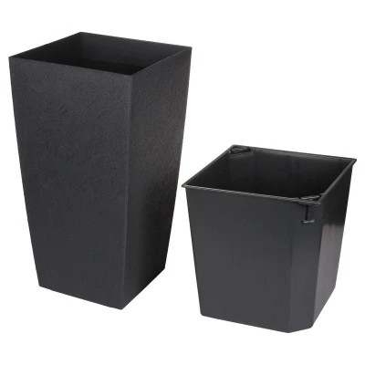 Plastkon Eliot Stone dekorativní květináč 25 x 46 cm antracitová
