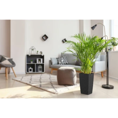 Plastkon Eliot Stone dekorativní květináč 25 x 46 cm antracitová