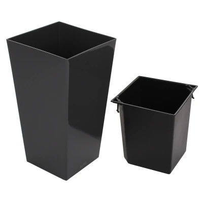 Plastkon Elise Lesk antracitový dekorativní květináč