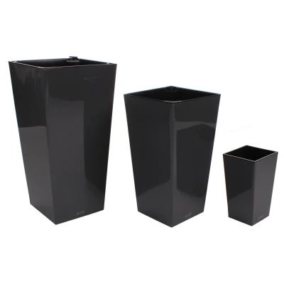 Plastkon Elise Lesk antracitový dekorativní květináč