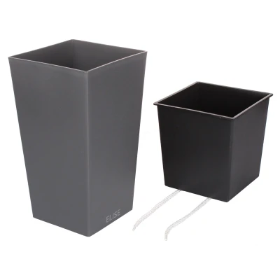 Plastkon Elise Mat antracitový dekorativní květináč