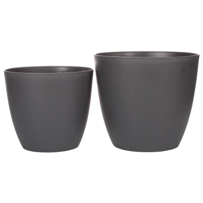 Plastkon Ella Mat antracitový dekorativní květináč