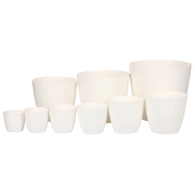Plastkon Ella Mat bílý dekorativní květináč