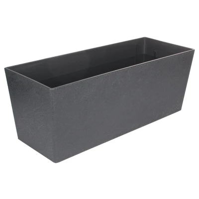 Plastkon Florence Stone dekorativní truhlík 75 cm antracitová