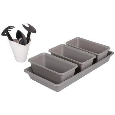 Plastkon Kit zahradní set s nářadím a kelímkem Plastkon Kit zahradní set s nářadím a kelímkem