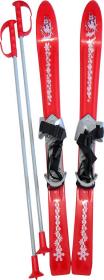 PLASTKON Lyže carvingové Baby Ski 90cm Červené s vázáním a holemi PLASTKON Lyže carvingové Baby Ski 90cm Červené s vázáním a holemi