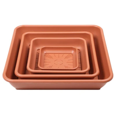 Plastkon Quattro miska pod květináč terakota
