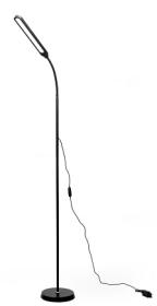 PLATINET stojací lampa SIGNUS 10W 84 LED 500 lumenů, černá, výška 150cm