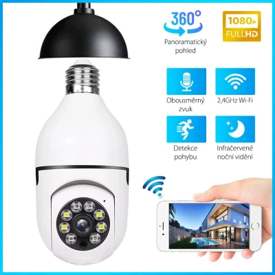 Platinium Bezdrôtová WiFi 3D kamera BULB E27 KB-27