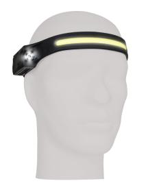Platinium Dobíjecí čelovka s LED páskem 2v1-černá SL202