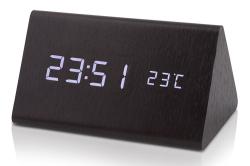 Platinium Dřevěný digitální LED budík WAC-027