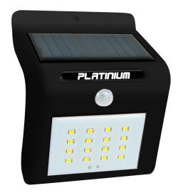 Platinium Nástěnné solární LED světlo s detektorem pohybu černá Platinium Nástěnné solární LED světlo s detektorem pohybu černá