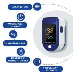 Platinium Pulzní oxymetr 3v1 Q2