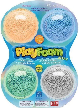 PlayFoam pěnová kuličková modelína boule set 4 barvy klučičí