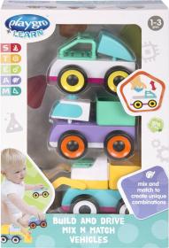 PLAYGRO Autíčka skládací set 3ks baby skládačka plast v krabici PLAYGRO Autíčka skládací set 3ks baby skládačka plast v krabici