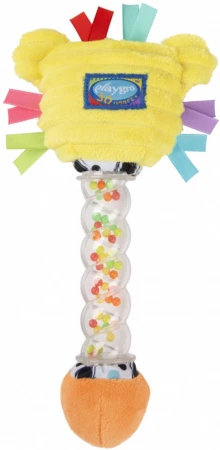 Playgro Baby chrastítko lvíček chrastící s korálky pro miminko