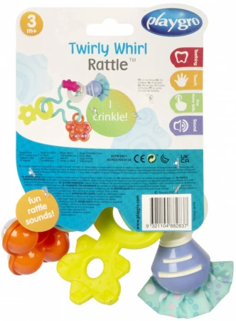 Playgro Baby chrastítko s kousátky pastelové pro miminko