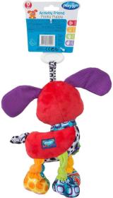 PLAYGRO PLYŠ Baby pejsek Rexík vrnící závěsný s klipem pro miminko