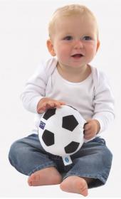 PLAYGRO PLYŠ Můj první fotbalový baby míč textilní s rolničkou pro miminko