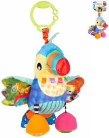 PLAYGRO PLYŠ Pták baby tukan Tamika závěsný pískací pro miminko
