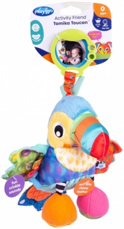 PLAYGRO PLYŠ Pták baby tukan Tamika závesný pískací pre bábätko