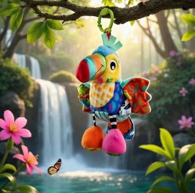 PLAYGRO PLYŠ Pták baby tukan Tamika závesný pískací pre bábätko