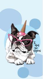 Plážová osuška Lovely Home 12154 Blue Dog