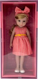 PLEJO Panenka v červených šatech 38cm dlouhé vlasy