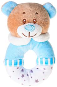 PLYŠ Baby chrastítko medvídek 13cm 2 barvy (plyšová hračka)