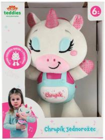 PLYŠ Baby jednorožec Chrupík usínáček na baterie Světlo Zvuk pro miminko