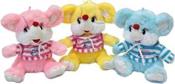 PLYŠ Baby myška pruhované triko 36cm 3 barvy (plyšová hračka)