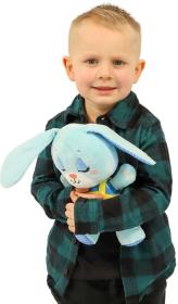 PLYŠ Baby zajíček Chrupík usínáček na baterie Světlo Zvuk pro miminko