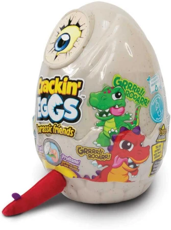 PLYŠ Dinosaurus baby v vajíčku na batérie Zvuk 3 druhy