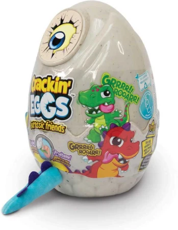 PLYŠ Dinosaurus baby v vajíčku na batérie Zvuk 3 druhy