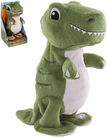 PLYŠ Dinosaurus zvířátko chodící opakovací na baterie Zvuk REC