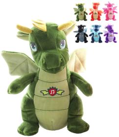 PLYŠ Drak 20cm na baterie Zvuk 6 druhů (plyšová hračka)
