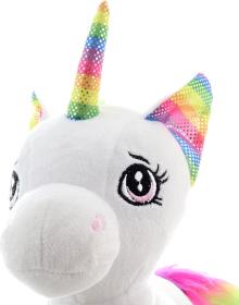 PLYŠ Jednorožec 20cm duhový okřídlený koník s růžkem (plyšová hračka)