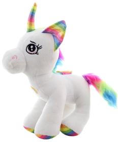 PLYŠ Jednorožec 20cm duhový okřídlený koník s růžkem (plyšová hračka)