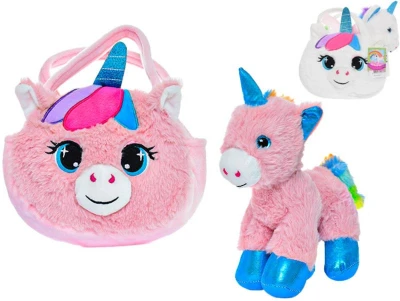 PLYŠ Jednorožec unicorn v kabelce 2 barvy (plyšová hračka) PLYŠ Jednorožec unicorn v kabelce 2 barvy (plyšová hračka)