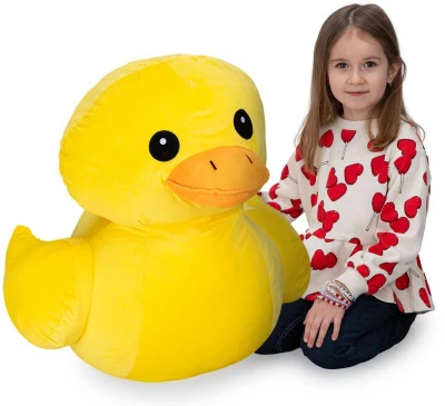 PLYŠ Kachna velká 60cm sedící XXL zvířátko (plyšová hračka)