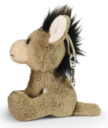 PLYŠ Klíčenka osel 9cm přívěšek na klíče Eco-Friendly Plush World